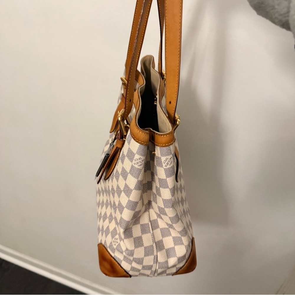 Checkered Tan and Cream Tote Bag